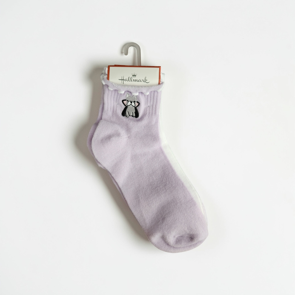Hallmark Halloween Ruffled Anklet Socks-Women's Size 4-10